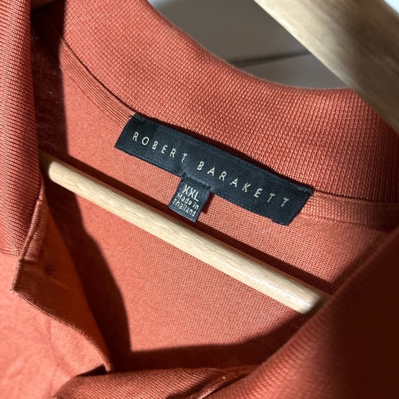 Robert Barakett Orange 100% Cotton Short Sleeve Polo XXL - Picture 2 of 5